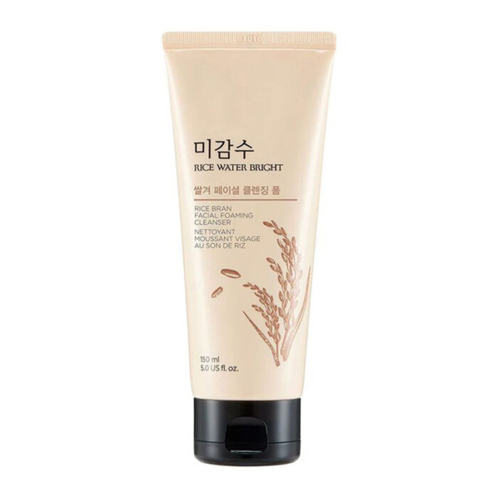 The face shop rice bran facial foaming cleanser 150ml